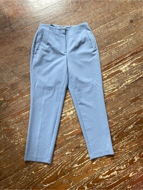 Nine West Light Blue High-Rise Tailored Trousers